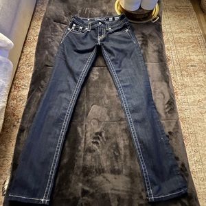 Womens Miss Me dark blue jeans